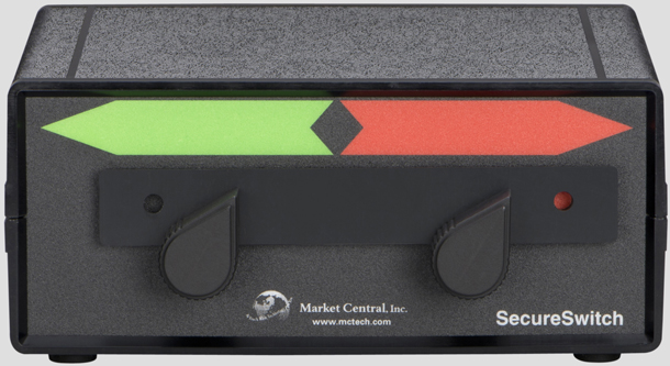 SecureSwitch Dual network access switch front view