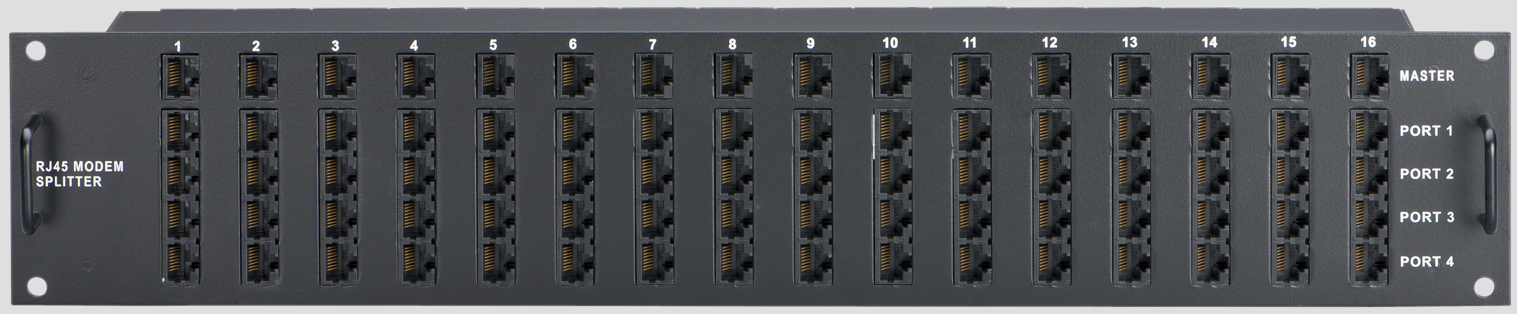 Rackmount RJ45 Modem Splitter front view