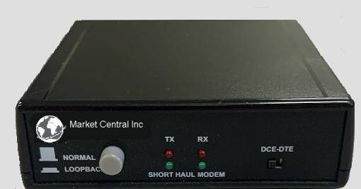 Short Haul Modem front and back view